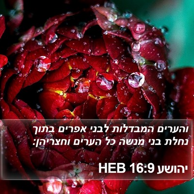 יהושע 16:9 HEB Bible Verse Image