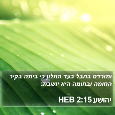 יהושע 2:15 HEB Bible Verse Image