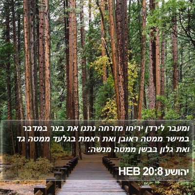יהושע 20:8 HEB Bible Verse Image