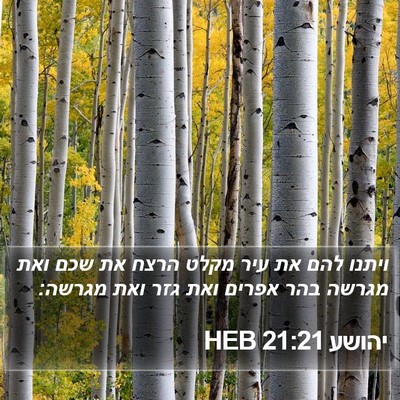 יהושע 21:21 HEB Bible Verse Image