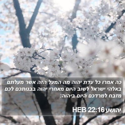 יהושע 22:16 HEB Bible Verse Image