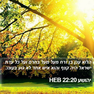 יהושע 22:20 HEB Bible Verse Image