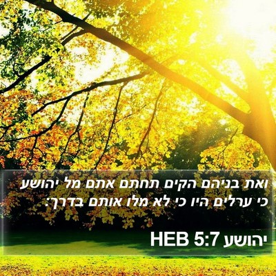 יהושע 5:7 HEB Bible Verse Image