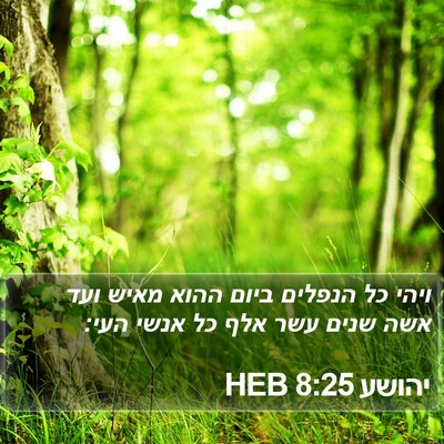 יהושע 8:25 HEB Bible Verse Image