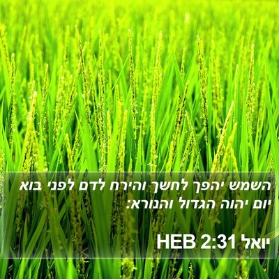 יואל 2:31 HEB Bible Verse Image