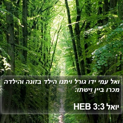 יואל 3:3 HEB Bible Verse Image