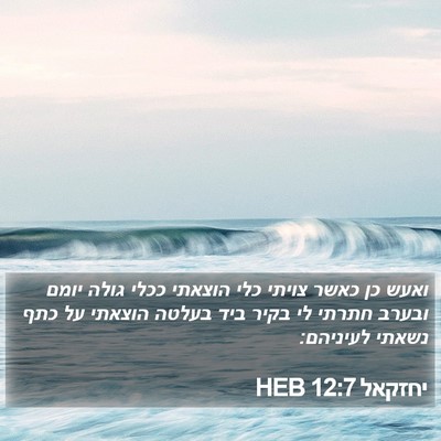 יחזקאל 12:7 HEB Bible Verse Image