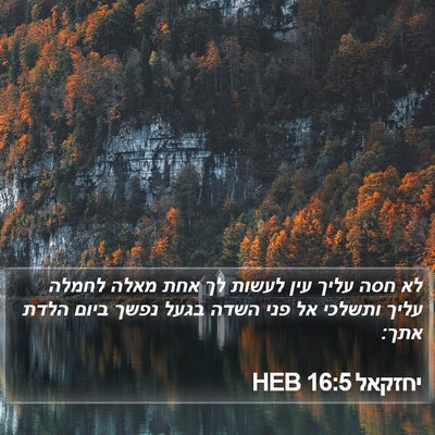 יחזקאל 16:5 HEB Bible Verse Image