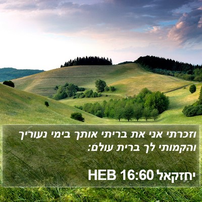 יחזקאל 16:60 HEB Bible Verse Image