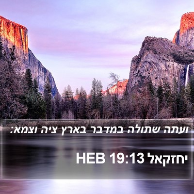 יחזקאל 19:13 HEB Bible Verse Image