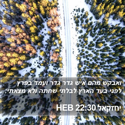 יחזקאל 22:30 HEB Bible Verse Image
