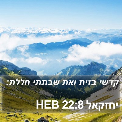 יחזקאל 22:8 HEB Bible Verse Image