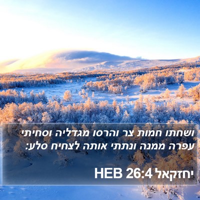 יחזקאל 26:4 HEB Bible Verse Image