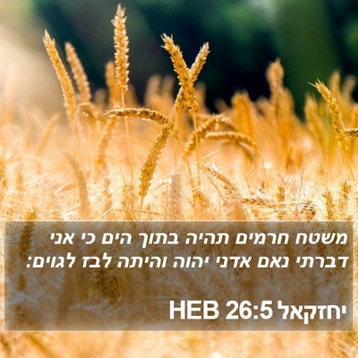 יחזקאל 26:5 HEB Bible Verse Image