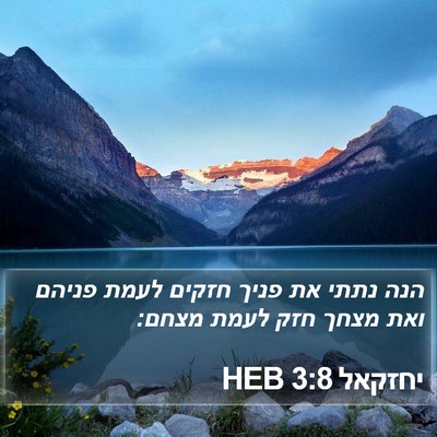 יחזקאל 3:8 HEB Bible Verse Image