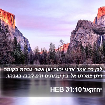 יחזקאל 31:10 HEB Bible Verse Image