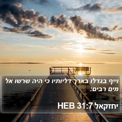 יחזקאל 31:7 HEB Bible Verse Image