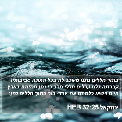 יחזקאל 32:25 HEB Bible Verse Image