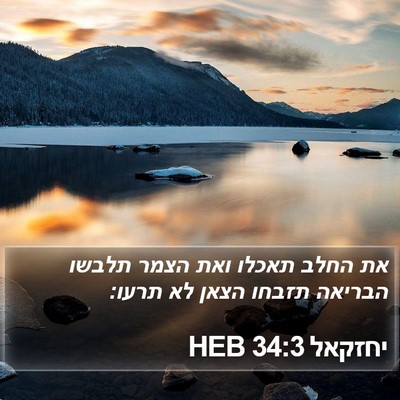 יחזקאל 34:3 HEB Bible Verse Image