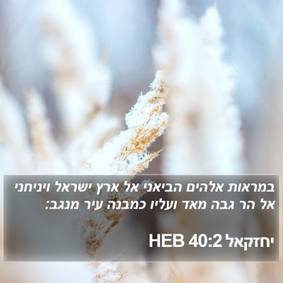 יחזקאל 40:2 HEB Bible Verse Image