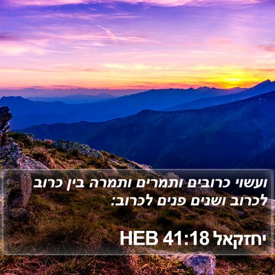יחזקאל 41:18 HEB Bible Verse Image