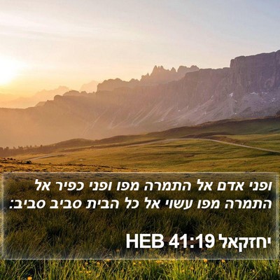 יחזקאל 41:19 HEB Bible Verse Image