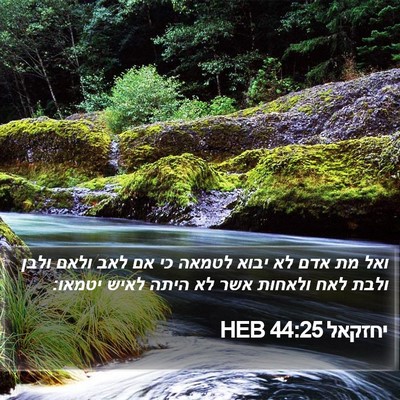 יחזקאל 44:25 HEB Bible Verse Image