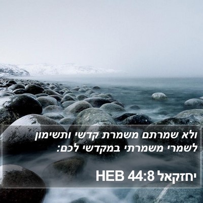יחזקאל 44:8 HEB Bible Verse Image