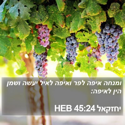 יחזקאל 45:24 HEB Bible Verse Image