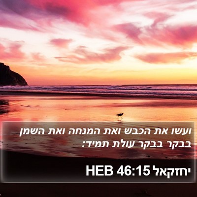 יחזקאל 46:15 HEB Bible Verse Image