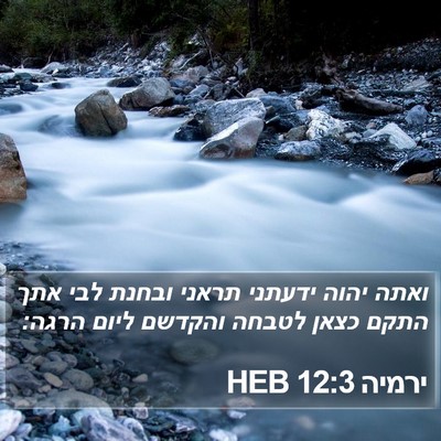 ירמיה 12:3 HEB Bible Verse Image