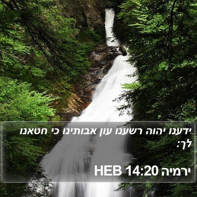 ירמיה 14:20 HEB Bible Verse Image