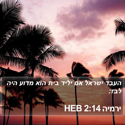 ירמיה 2:14 HEB Bible Verse Image