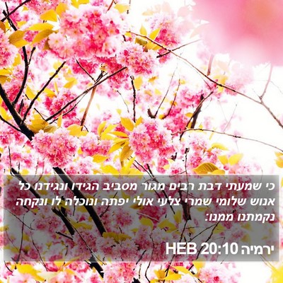 ירמיה 20:10 HEB Bible Verse Image