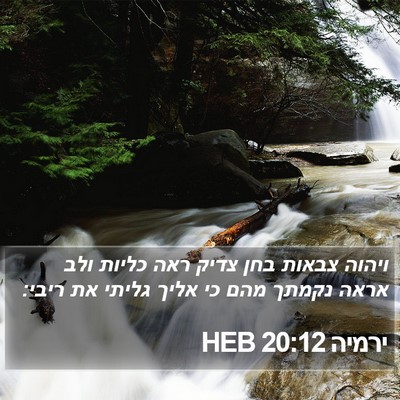 ירמיה 20:12 HEB Bible Verse Image