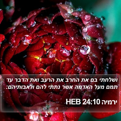 ירמיה 24:10 HEB Bible Verse Image