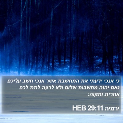 ירמיה 29:11 HEB Bible Verse Image