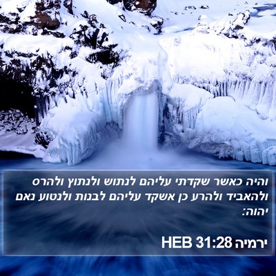 ירמיה 31:28 HEB Bible Verse Image