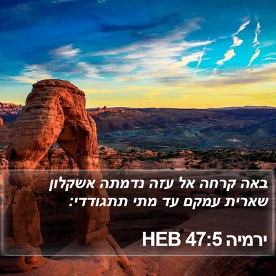 ירמיה 47:5 HEB Bible Verse Image