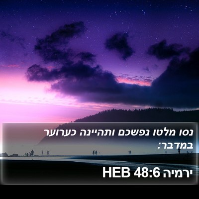 ירמיה 48:6 HEB Bible Verse Image