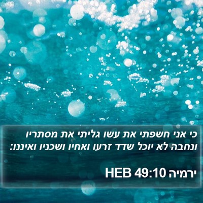 ירמיה 49:10 HEB Bible Verse Image