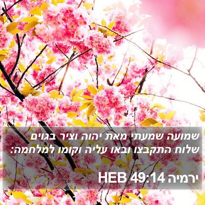 ירמיה 49:14 HEB Bible Verse Image