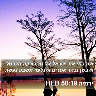 ירמיה 50:19 HEB Bible Verse Image