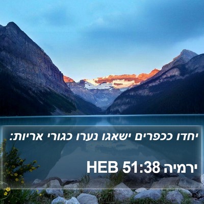 ירמיה 51:38 HEB Bible Verse Image