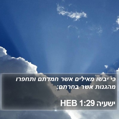ישעיה 1:29 HEB Bible Verse Image