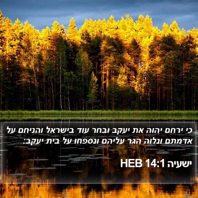 ישעיה 14:1 HEB Bible Verse Image