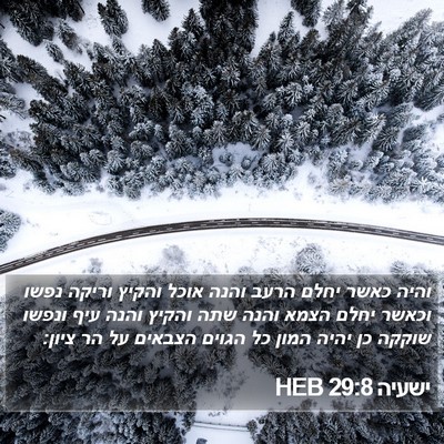 ישעיה 29:8 HEB Bible Verse Image