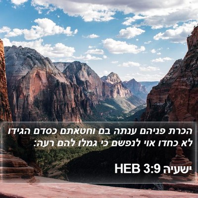 ישעיה 3:9 HEB Bible Verse Image