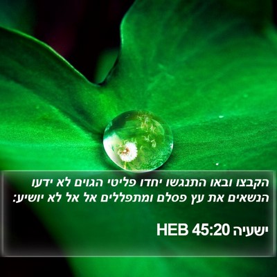 ישעיה 45:20 HEB Bible Verse Image