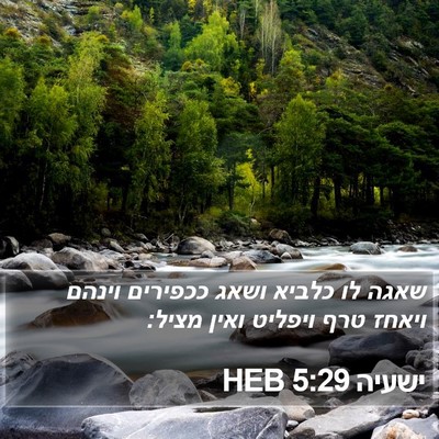 ישעיה 5:29 HEB Bible Verse Image